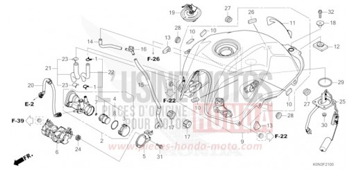 RESERVOIR A CARBURANT/POMPE A CARBURANT CBF125MER de 2024